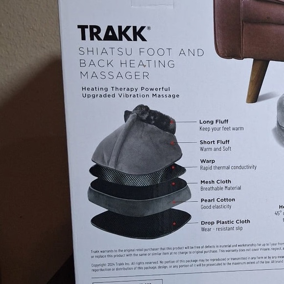 Trakk Shiatsu Foot and Back Heating Massager - Picture 10 of 13